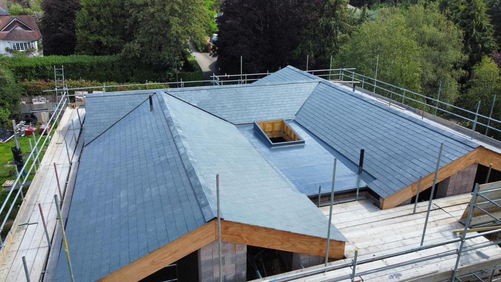 Low Pitch Ridge roof completed with 135 degree RealRidge 
